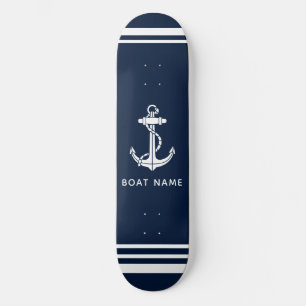 Skate Âncora de Navio Azul Marinho Personalizada
