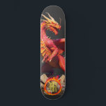 Skate *~* Anel AP88 do Dragão Elementar Fogo<br><div class="desc">(Pesquise no código AP88 para localizar itens semelhantes ) Transferência fácil para outros produtos Zazzle. DRAGÃO de elemento com ANEL de FOGO / FLAMESS e MONOGRAM INICIAL para seu nome - Mantenha ou edite ou exclua o texto. Este famoso skate tradicional chinês estilo personalizado pro Element Dragon design é definitivamente...</div>