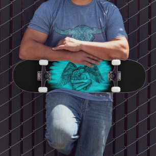 Skate Angel Eros in Love, design preto e verde