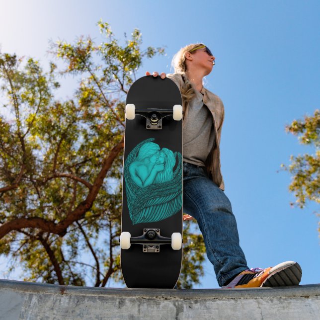 Skate Angels Kissing, Design preto e verde (Ao ar livre 1)
