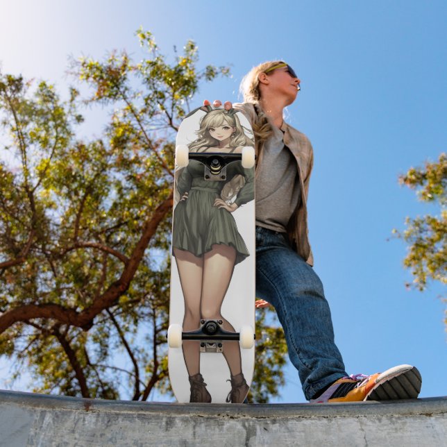 Skate Anime de Garota Loura (Ao ar livre 1)