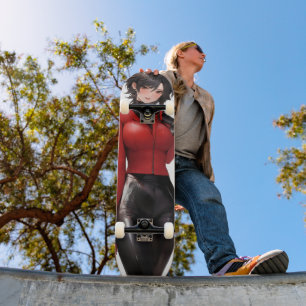 Skate Anime Girl in Leather