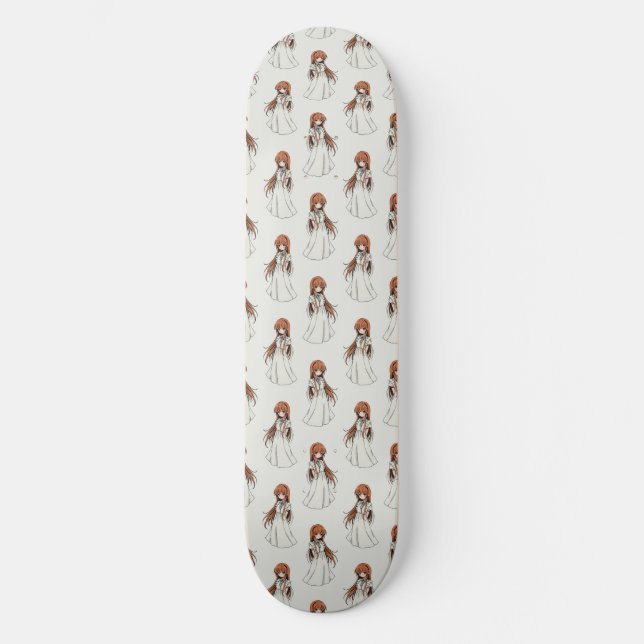 Skate Anime Weeb Girl Manga Pattern Design (Frente)