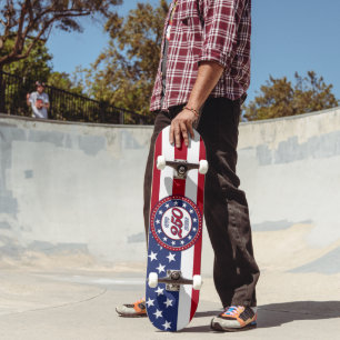Skate Aniversário de 250 anos da América com a bandeira