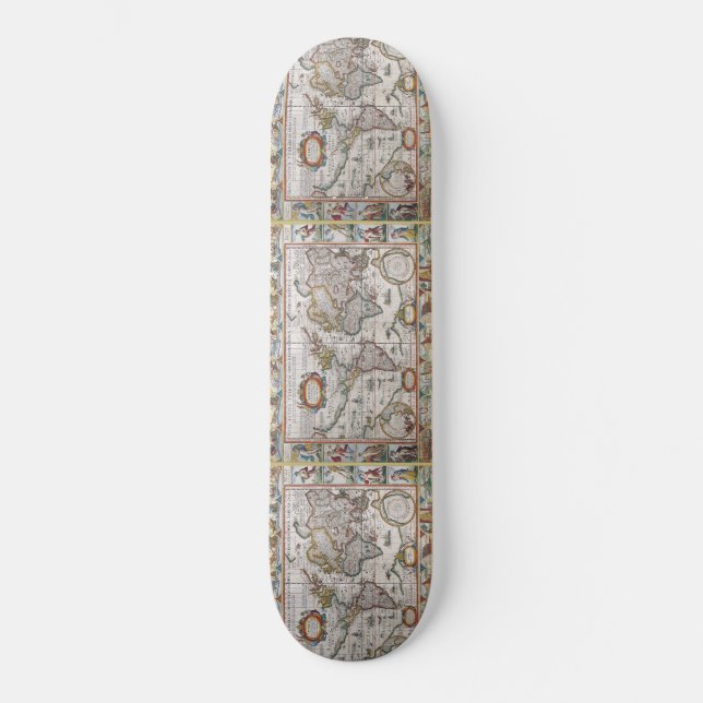 Skate Antique World Map skateboards (Frente)