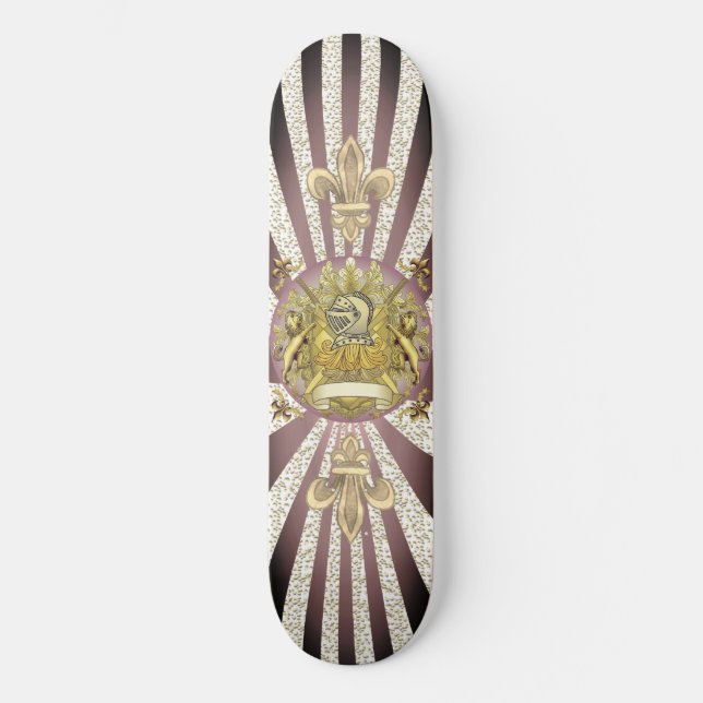 Skate Apelido Família Crest Knight Nome personalizado (Frente)