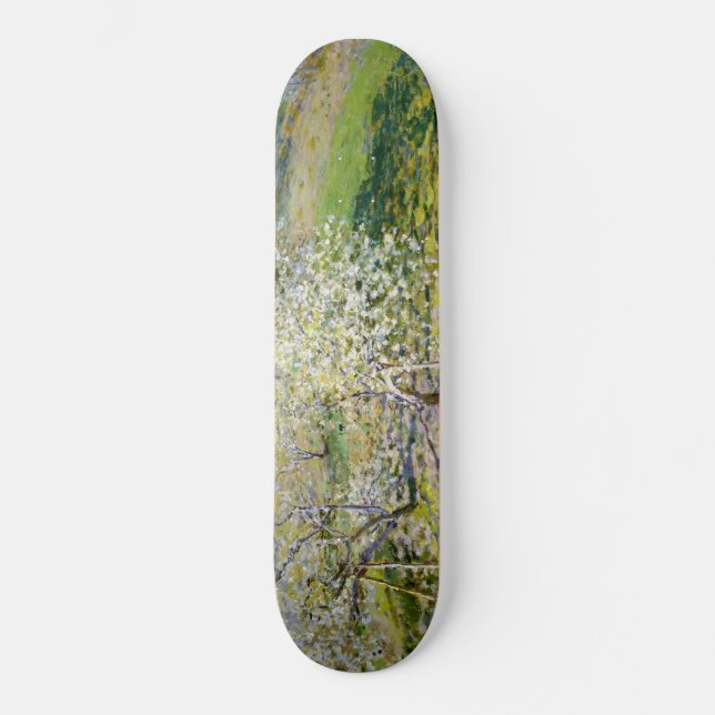 Skate Apple Trees in Bloom (por Claude Monet) (Frente)