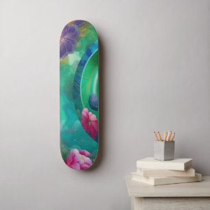 Skate Aqua Floral Abstrato subwater Garden