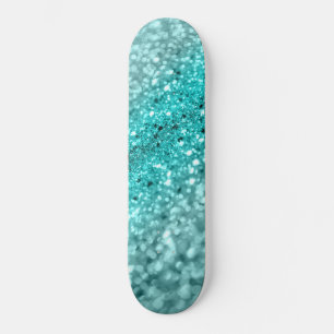 Skate Aqua Ocean Bokeh Glitter #1 (Faux Glitter) #decor