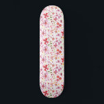 Skate Aquarela de Flor Selvagem<br><div class="desc">Flor silvestre, de cor branca e feliz, e folha a pintura de um jardim supercultivado. Perfeito para jardineiros, amantes da natureza e floristas.</div>