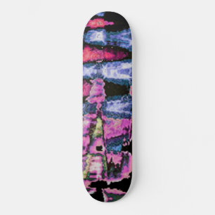 Skate Aquarelas Roupas Cinza e Preto Bonito Roxa