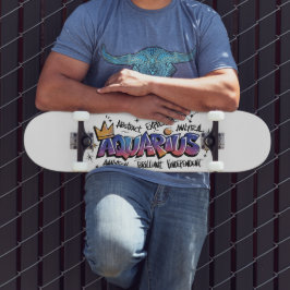 Skate Aquário Zodíaco Grafite