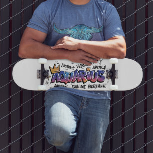 Skate Aquário Zodíaco Grafite