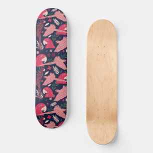 Skate Ara Parrot Red Pink Desenhando Padrão de Licença T