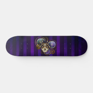 Skate Aranha Steampunk no fundo roxo