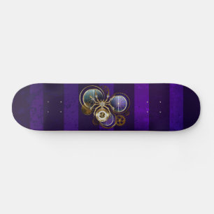 Skate Aranha Steampunk no fundo roxo