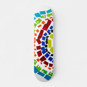 Skate Arco-íris de papel