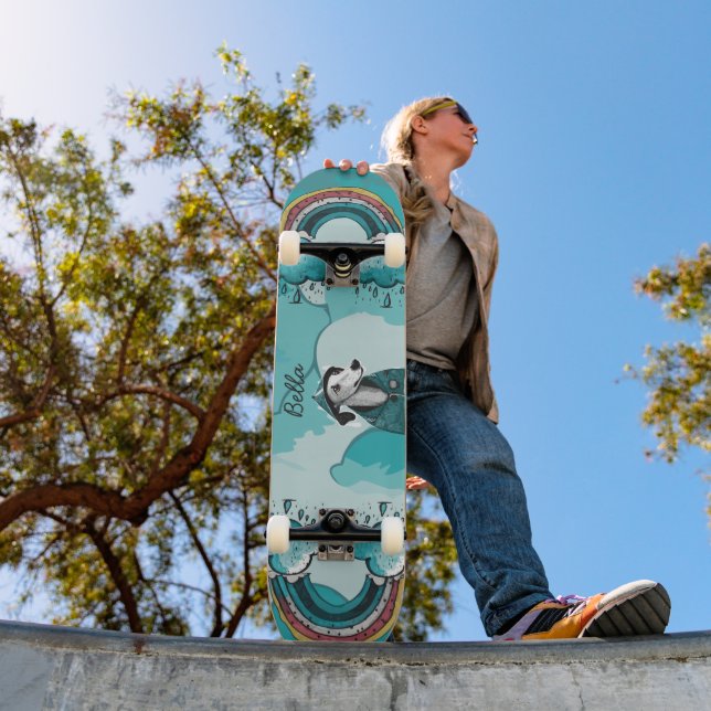 Skate Arco-íris e Cachorro (Ao ar livre 1)