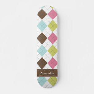 Skate Argyle Diamond Stitch — Quadro Escolar Antigo