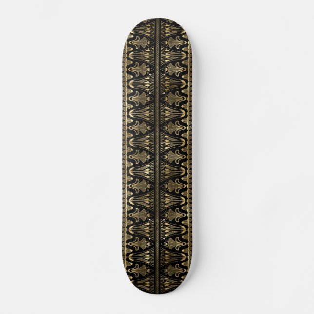 Skate Art Deco Black and Gold Foil Patterin (Frente)