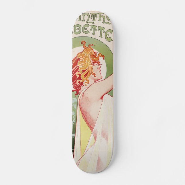 Skate Art deco de Alphonse Mucha (Frente)