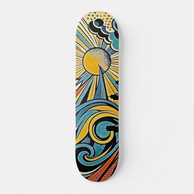 Skate Art Deco Ocean Dreams (Frente)