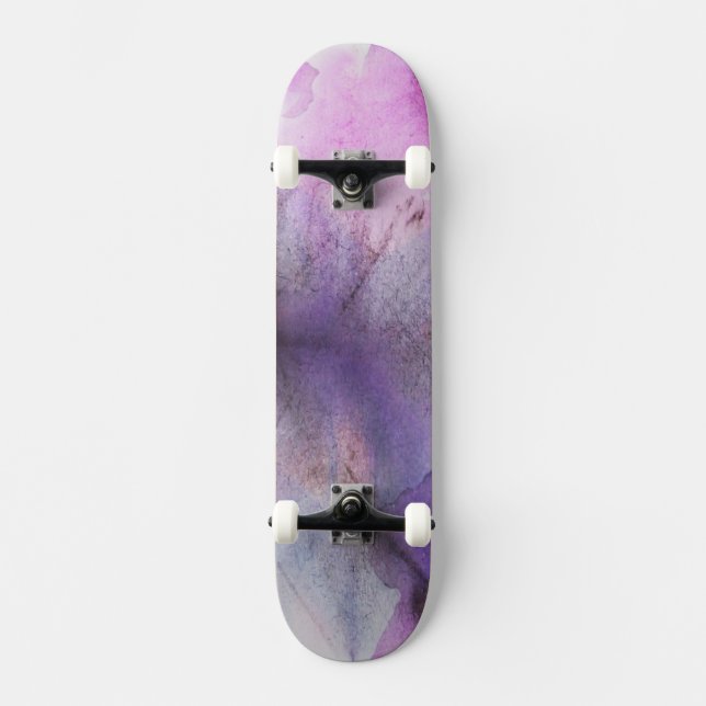 Skate arte abstracta sem emenda do roxo do cubism (Frente)