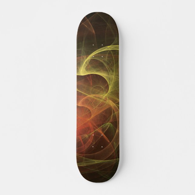 Skate Arte abstrata chama mágica (Frente)