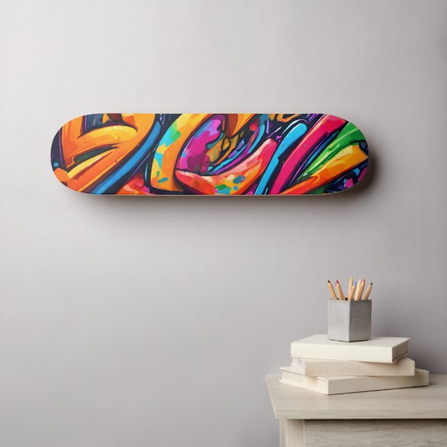 Skate Arte abstrata em estilo de grafite (Arte de parede (Horz))