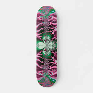 Skate Arte abstrata flor vermelha
