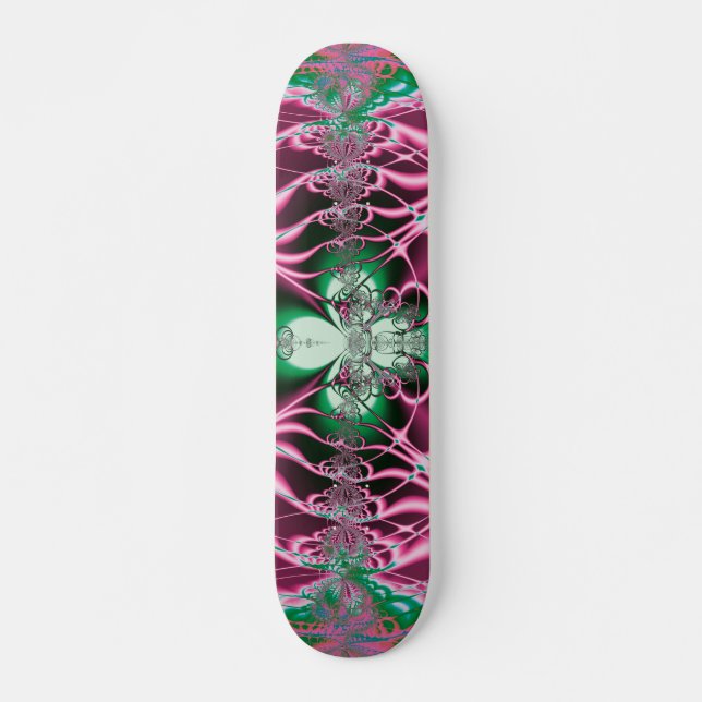 Skate Arte abstrata flor vermelha (Frente)