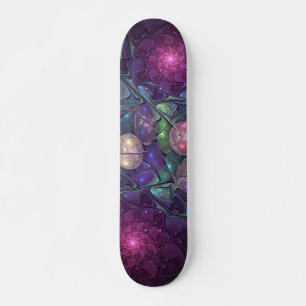 Skate Arte abstrata fractal moderna e colorida