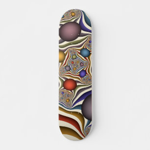 Skate Arte abstrata fractal moderna e colorida voando al