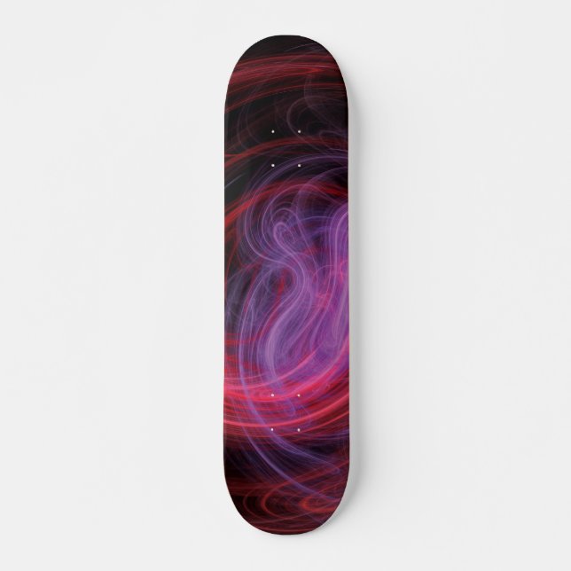 Skate Arte Abstrata Onda Vermelha (Frente)