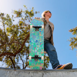 Skate Arte abstrata: Pequenas criaturas marinhas 
