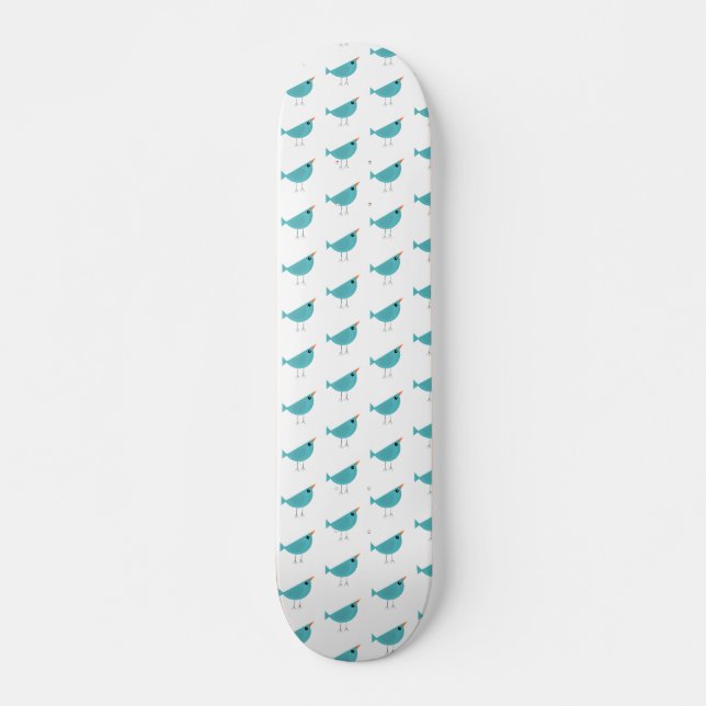 Skate Arte Adorável e Caprichosa da Natureza com Pássaro (Frente)