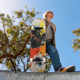 Skate Arte Colorida Abstrata