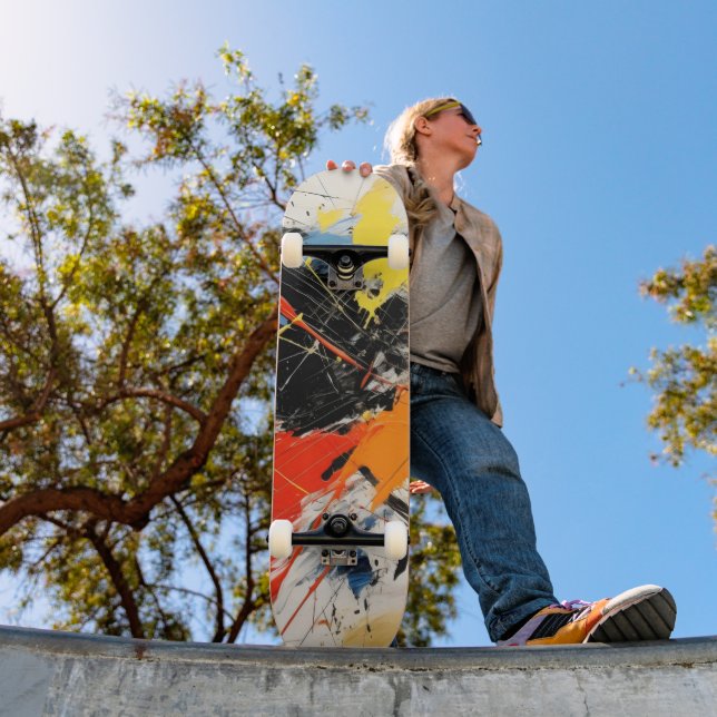 Skate Arte Colorida Abstrata (Ao ar livre 1)