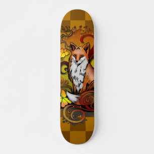 Skate Arte da Natureza em Xadrez de Raposa de Outono