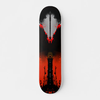 Skate Arte de Anime Fantasia Sombria de Corvo e Demônio
