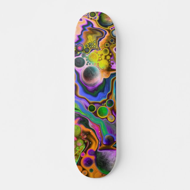 Skate Arte de Fluido de Abstrato Moderno de Explosão de  (Frente)