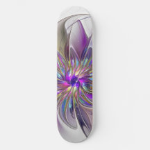 Arte de fractal abstrato floral energético e color