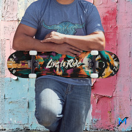 Skate Arte de Grafite de Olhos Negros - Lado a Lado