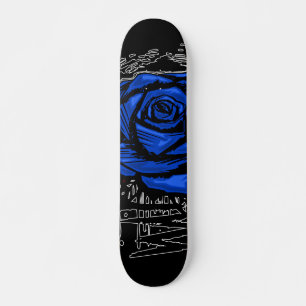 Skate Arte de Grafite Rosa Áspero Azul • Rua Urbana