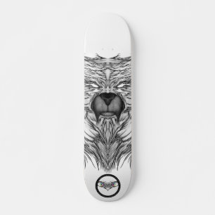 Skate Arte de linha simétrica, em preto e branco,