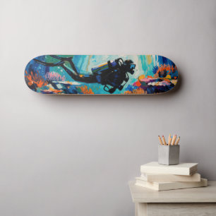 Skate Arte de mergulho (#1) pintura a óleo