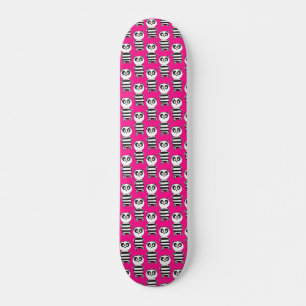 Skate Arte de Panda Preto e Branco Divertida