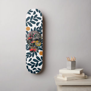 Skate Arte de Parede do Skull Botânico