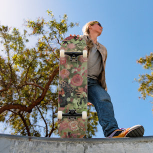 Skate Arte de rosas vermelhas
