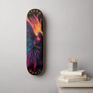 Skate Arte de Rua em Grafite Neon Phoenix – Edição Limit